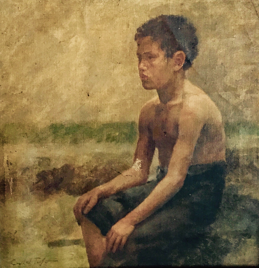 Boy on Riverbank